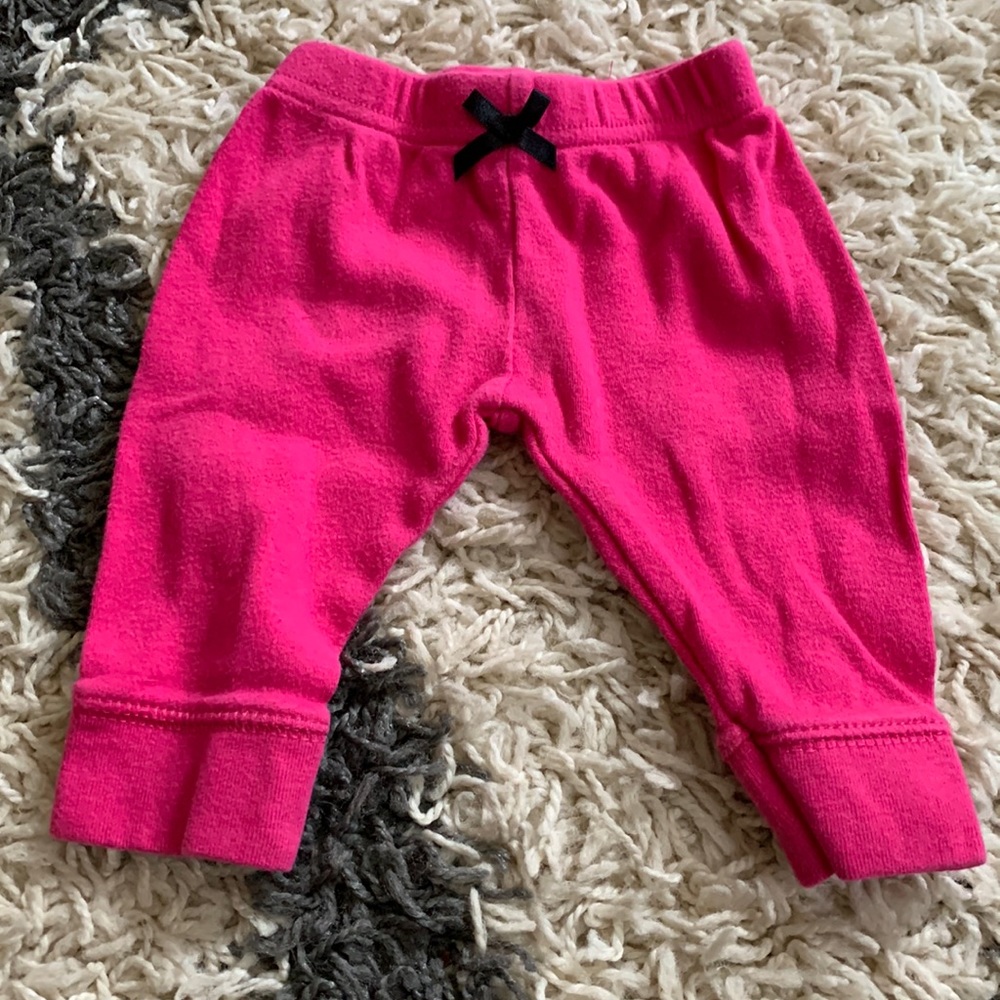 (5/$10) Pink leggings 0-3M